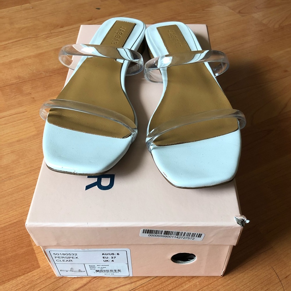 Jaggar clear strap sandal sz 37 USED - in box